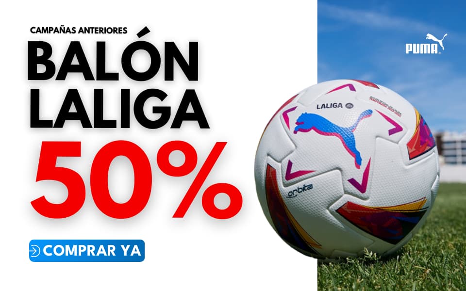 banner balón la liga al 50